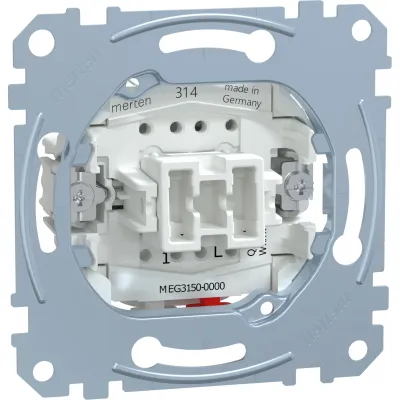 Merten Taster-Einsatz MEG3150-0000 | 1-polig Schließer | Unterputz | 10A 250V | QuickFlex Steckklemmen | IP20
