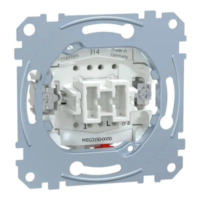 Merten Taster-Einsatz MEG3150-0000 | 1-polig Schließer | Unterputz | 10A 250V | QuickFlex Steckklemmen | IP20