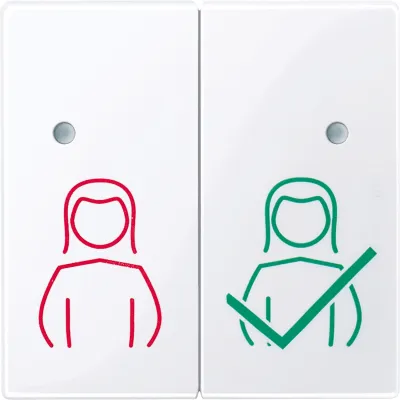 Merten Tastfläche 2-fach MEG4842-0325 | Ruf-Abstelltaster | System M | antibakteriell | aktivweiß