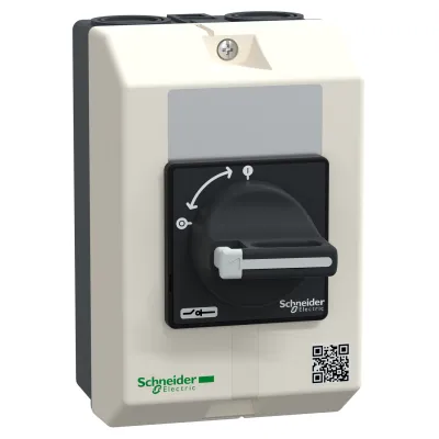 Schneider Electric Hauptschalter VBF0GE | 3-polig 20A | IP65 Gehäuse | 690V | abschließbar | Drehgriff schwarz