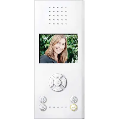 Ritto Video-Freisprechstelle MEG4611-0319 | TwinBus System | 89 mm Farbmonitor | Unterputz | Rufspeicher | polarweiß