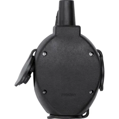 Merten SCHUKO Dreifach-Hängekupplung 179851 | 16A 250V | Gummi | IP20 | Schraubklemme | schwarz