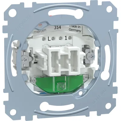 Merten Kontroll-Wechselschalter | MEG3106-0000 | 1-polig | 10AX | Unterputz | LED-Kontrollleuchte | IP20 | QuickFlex
