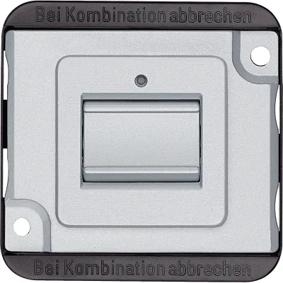 Merten Wipptaster-Einsatz MEG3156-7060 | 1-polig | 10A | 250V | Aluminium matt | Aufputz | IP20 | Panzer-Programm