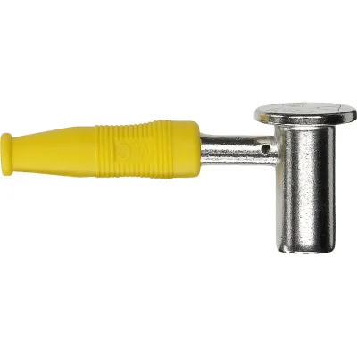 Merten Winkel-Buchsenstecker 297190 | Potentialausgleich | Einbaubuchse | Metall matt | halogenfrei | unbehandelt