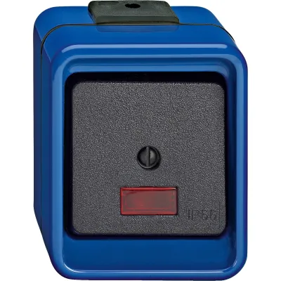 Merten Wipp-Kontrollschalter 372675 | Wechselschalter | schlagfest | IP66 | 16AX 250V | matt | blau