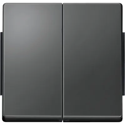 Merten Wippe 2-fach 343514 | Serien- und Doppelwechselschalter | Aquadesign | anthrazit glänzend | Kunststoff | IP44