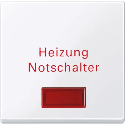 Merten Wippe für Heizungs-Notschalter 432925 | System M | Kontrollwippe | antibakteriell | Thermoplast | aktivweiß