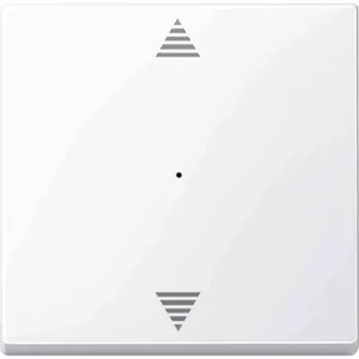 Merten Wippe 1fach für Tastermodul 619425 | KNX System M | Aufdruck Auf/Ab | antibakteriell | glänzend | aktivweiß