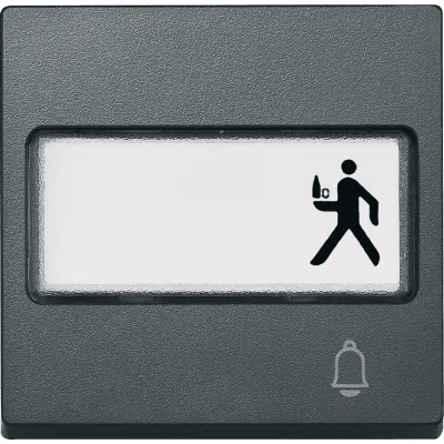 Merten Wippe Schalter MEG3365-0414 | System M | Symbol Klingel | 1-fach | anthrazit matt | Thermoplast