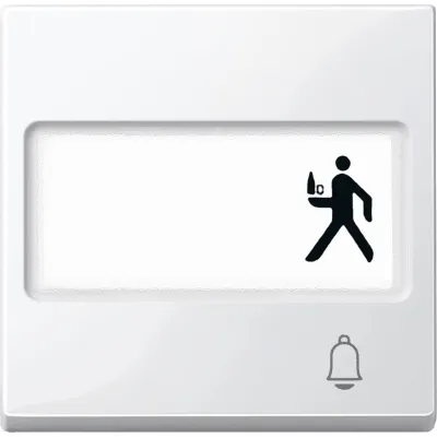 Merten Wippe Schalter MEG3365-0319 System M | Schriftfeld Klingel | 1-fach | Thermoplast glänzend | polarweiß