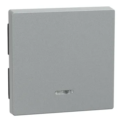 Merten Kontrollwippe 431060 | Schalterabdeckung System M | Kontrollfenster | Thermoplast edelmatt aluminium