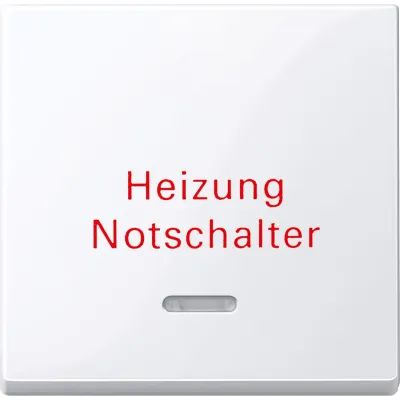 Merten Kontrollwippe 435125 | System M | Heizungsnotschalter | antibakteriell | Thermoplast glänzend | aktivweiß