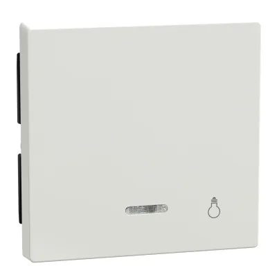 Merten Wippe Schalter System M 435919 | Kontrollwippe mit Lichtsymbol | Kontrollfenster | Kunststoff polarweiß