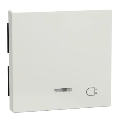 Merten Wippe mit Kontrollfenster | Aufdruck Steckdose | polarweiß glänzend | System M | IP20 | 435219