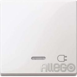 Merten Wippe Kontr.Fenster pws/gl Aufdruck Steckdose 435219