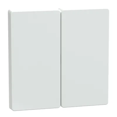 Merten Wippe 2-fach für Serienschalter MEG3400-6035 | System Design | Thermoplast | glatt | halogenfrei | Weiß