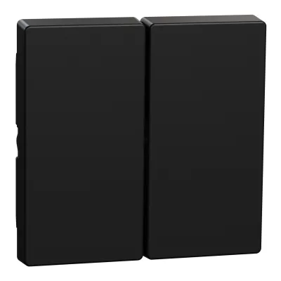 Merten Wippe 2-fach MEG3400-0403 | Serienschalter Einsatz | System M | schwarz matt | Thermoplast | recycelt