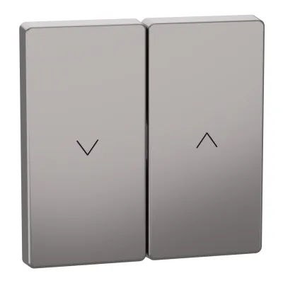 Merten Wippe MEG3855-6050 | Rollladenschalter & -taster | Metall | Edelstahl | glänzend lackiert | Symbol Pfeile | grau