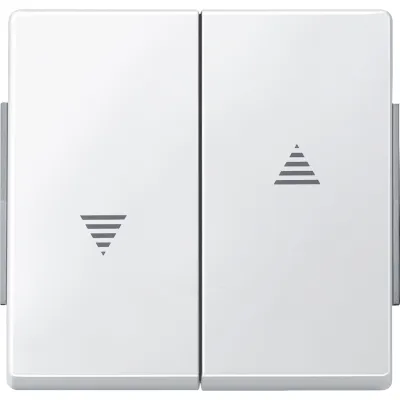 Merten Jalousiewippe 343419 | für Rollladenschalter | zweiteilig | Pfeilsymbol | polarweiß glänzend | IP44 | Kunststoff