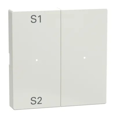 Merten Wippe 2-fach MEG5226-0319 | Taster-Schalter Abdeckung System M | Thermoplast glänzend | polarweiß RAL 9010