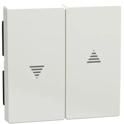 Merten Wippe für Rollladenschalter 432419 | System M | Jalousieabdeckung | Pfeilsymbol | Kunststoff polarweiß