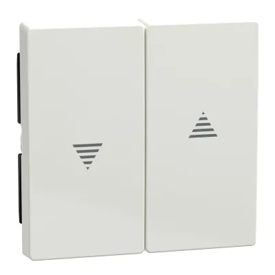 Merten Wippe für Rollladenschalter 432419 | System M | Jalousieabdeckung | Pfeilsymbol | Kunststoff polarweiß