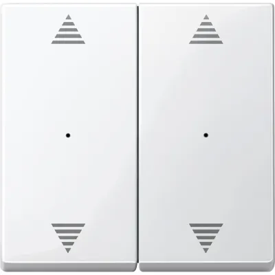Merten Wippe für Tastermodul 2fach 619719 | KNX System M | Aufdruck Auf/Ab | Thermoplast glänzend | polarweiß