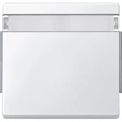Merten Wippe mit Schriftfeld 343919 | Aquadesign | Schalter/Taster Abdeckung | polarweiß | Kunststoff | glänzend | IP44