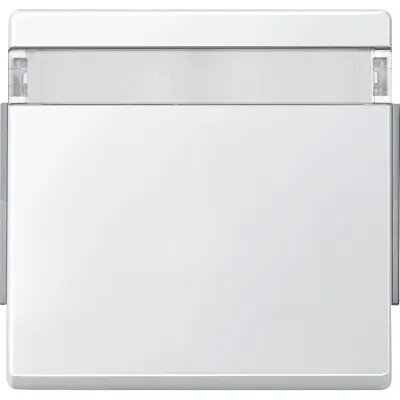 Merten Wippe mit Schriftfeld 343919 | Aquadesign | Schalter/Taster Abdeckung | polarweiß | Kunststoff | glänzend | IP44