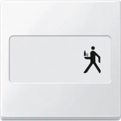 Merten Wippe mit Schriftfeld 433319 System M | Abdeckung für Wechselschalter & Taster | polarweiß matt