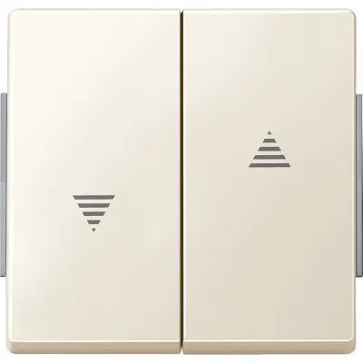 Merten Wippe für Rollladenschalter 343444 | Jalousiewippe zweiteilig | Symbol Pfeile | Aquadesign | IP44 | cremeweiß