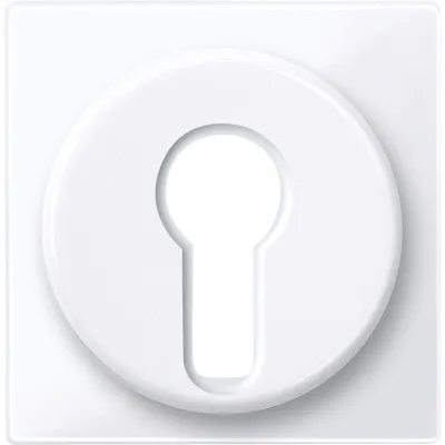 Merten Zentralplatte 319525 | Wechsel-Rastschalter | Profil-Halbzylinderschloss | antibakteriell | aktivweiß