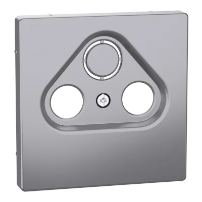 Merten Zentralplatte MEG4123-6036 | 3-fach Antennensteckdose | Edelstahl matt | Thermoplast | Unterputz