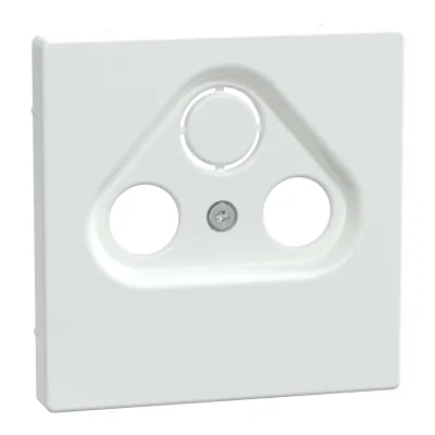 Merten Zentralplatte für Antennensteckdose 3-fach UP | Thermoplast | halogenfrei | RAL 9003 Weiß