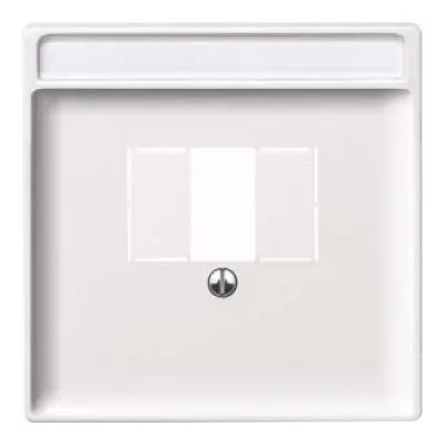 Merten Zentralplatte 297819 | Abdeckung TAE/Audio/USB | System Flä­che | Unterputz | Thermoplast | polarweiß