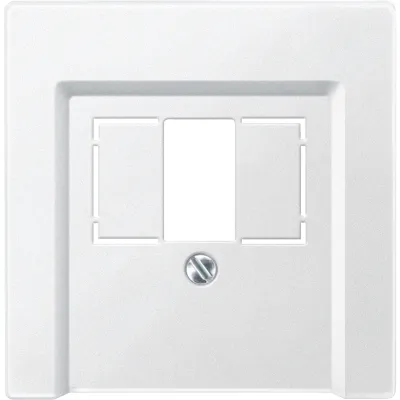 Merten Zentralplatte 297919 für TAE-Dose | System M | Kunststoff edelmatt | Unterputz | polarweiß RAL 9010