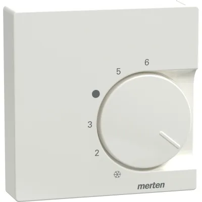 Merten Zentralplatte 534719 für Raumthermostat | System M | Thermoplast glänzend | besonders flach | polarweiß