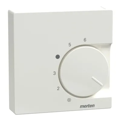 Merten Zentralplatte 534719 für Raumthermostat | System M | Thermoplast glänzend | besonders flach | polarweiß