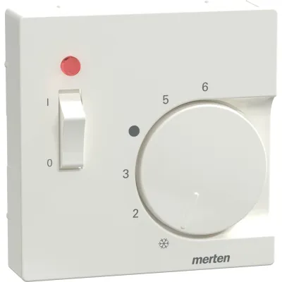 Merten Zentralplatte | 534819 | für Raumtemperaturregler System M | flach | polarweiß glänzend
