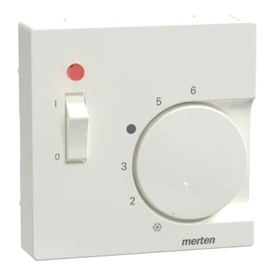 Merten Zentralplatte | 534819 | für Raumtemperaturregler System M | flach | polarweiß glänzend