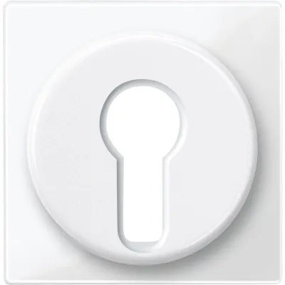 Merten Zentralplatte 319519 System M | Abdeckung für Wechsel-Rastschalter | Thermoplast glänzend | polarweiß