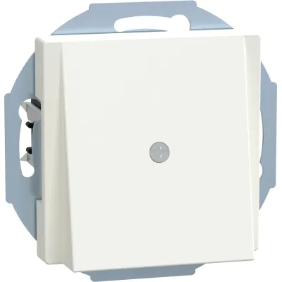 Merten Zentralplatte Leitungsauslass 296319 | System M | mit Zugentlastung | Unterputz | polarweiß glänzend