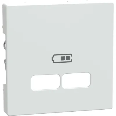 Merten Zentralplatte MEG4367-0319 | USB Ladestation Einsatz System M | Thermoplast glänzend | polarweiß