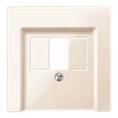 Merten Zentralplatte 296044 TAE Anschlussdose | System M | Kunststoff Thermoplast | Unterputz | cremeweiß glänzend