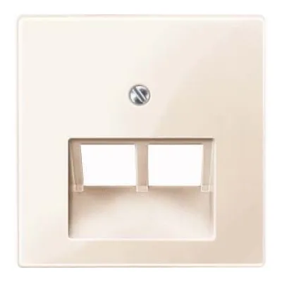 Merten Zentralplatte 296144 für UAE-Einsatz 2-fach | System M | Unterputz | Kunststoff Thermoplast | cremeweiß glänzend