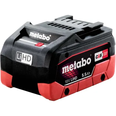 Metabo Akku 18V 5,5Ah LiHD 625368000 | Lithium-Ionen | CAS kompatibel | hohe Leistung | Einzelzellenüberwachung