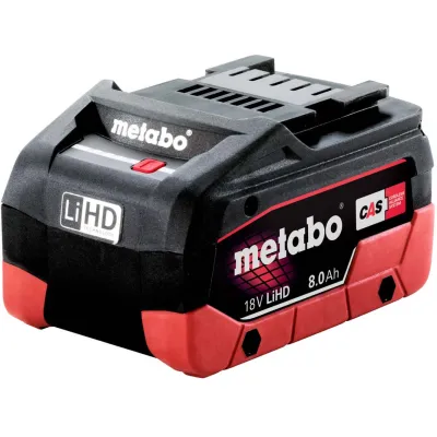 Metabo Akku für Elektrowerkzeuge 18V 8,0Ah LiHD 625369000 | Lithium-Ionen | CAS kompatibel | lange Laufzeit | 980g