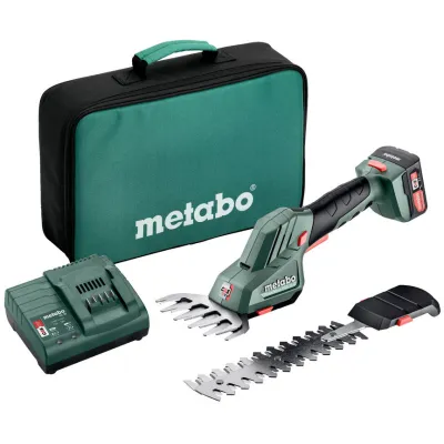 Metabo Akku-Strauch- und Grasschere PowerMaxx SGS 12 Q | 12V 2Ah | Quick-System | 115 mm Schnittbreite | 1 kg