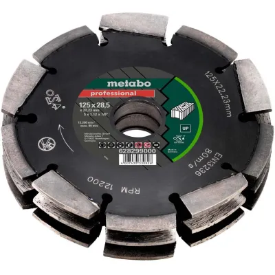 Metabo Diamantfrässcheibe 3-reihig 628299000 | Mauernutfräse | Ø 125 mm | Breite 28,5 mm | Schnitttiefe 7 mm